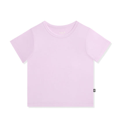 Light purple t-shirt on a white background