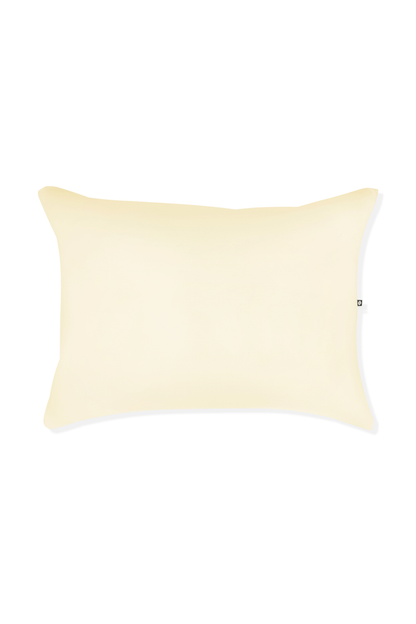 Yellow pillow on white background