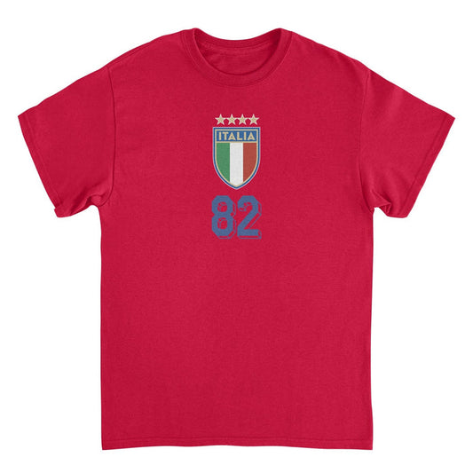 Toffs Retro Soccer Futbol Italia Logo Red T-Shirt