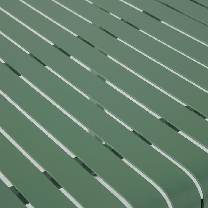 Tomi Aluminium Dining Table 70cm Moss Green