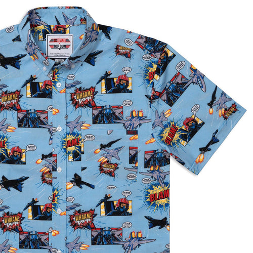 RSVLTS XS Top Gun Top Gun "Dog Fight"_ KUNUFLEX Short Sleeve Shirt Top Gun "Dog Fight"_ KUNUFLEX Short Sleeve Shirt
