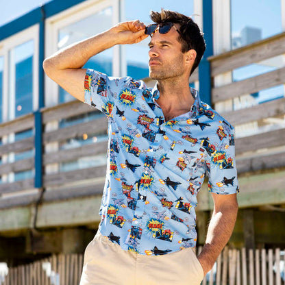 RSVLTS Top Gun Short Sleeve Shirt Top Gun "Blasting Bogeys" – KUNUFLEX Short Sleeve Shirt Top Gun "Blasting Bogeys" – KUNUFLEX Short Sleeve Shirt