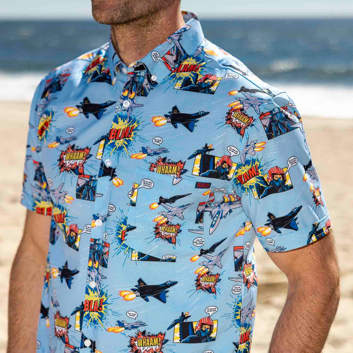 RSVLTS Top Gun Short Sleeve Shirt Top Gun "Blasting Bogeys" – KUNUFLEX Short Sleeve Shirt Top Gun "Blasting Bogeys" – KUNUFLEX Short Sleeve Shirt