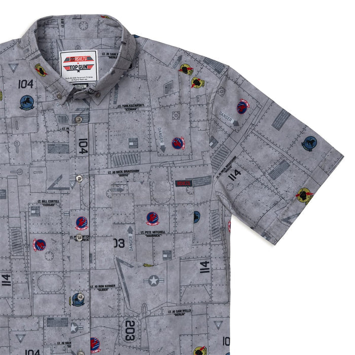 RSVLTS XS Top Gun Top Gun "Tomacat Fuselage" _ KUNUFLEX Short Sleeve Shirt Top Gun "Tomacat Fuselage" _ KUNUFLEX Short Sleeve Shirt
