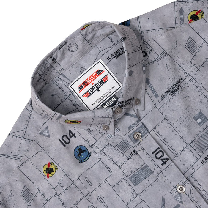 RSVLTS Top Gun Top Gun "Tomacat Fuselage" _ KUNUFLEX Short Sleeve Shirt Top Gun "Tomacat Fuselage" _ KUNUFLEX Short Sleeve Shirt