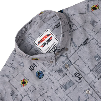 RSVLTS Top Gun Top Gun "Tomacat Fuselage" _ KUNUFLEX Short Sleeve Shirt Top Gun "Tomacat Fuselage" _ KUNUFLEX Short Sleeve Shirt