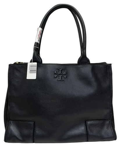 Tory Burch Large Double Zip Tote Black CanvasLeather Bag