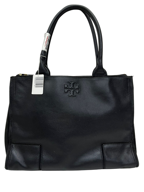 Tory Burch Large Double Zip Tote Black CanvasLeather Bag