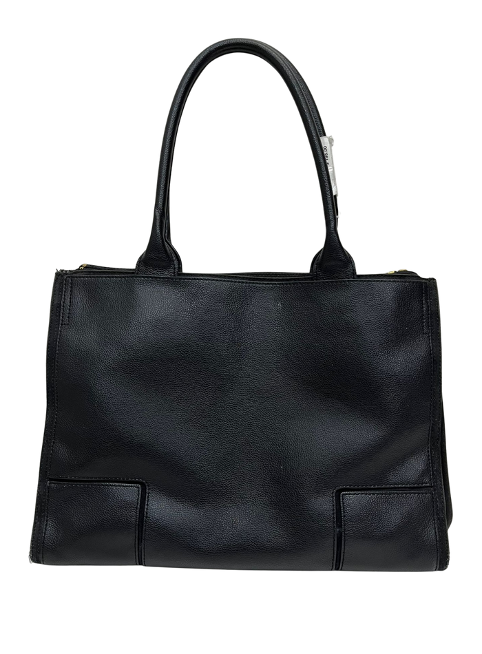 Tory Burch Large Double Zip Tote Black CanvasLeather Bag