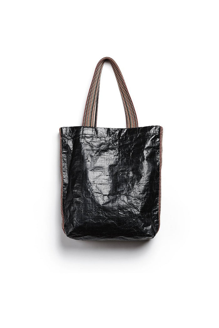 TOTE BAG LAMU BLACK AND BROWN STRAP