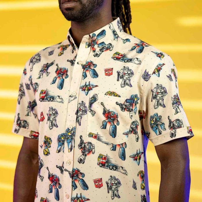 RSVLTS Transformers Short Sleeve Shirt Transformers "Robots Ink Disguise" – KUNUFLEX Short Sleeve Shirt