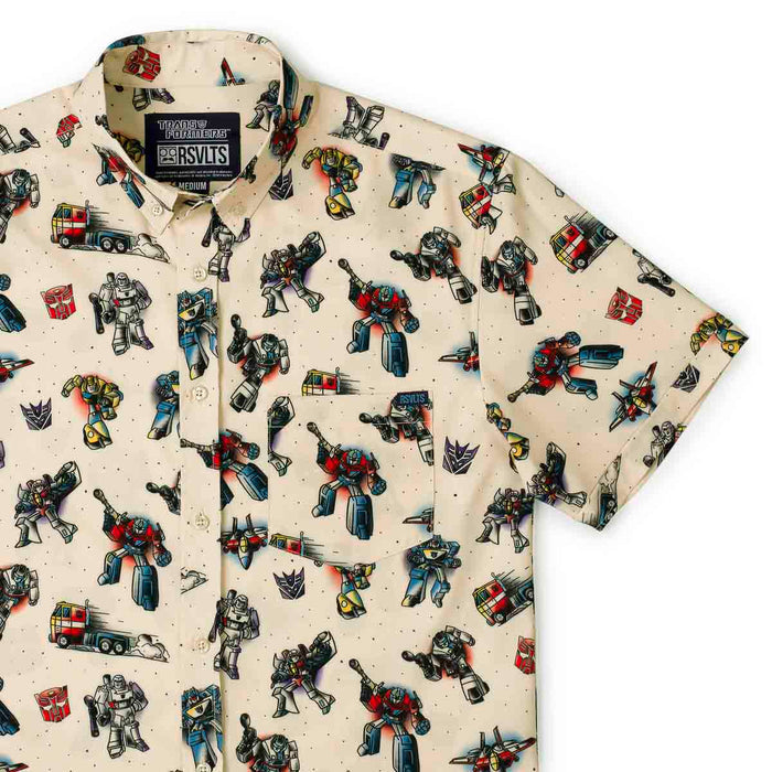 RSVLTS XS Transformers Short Sleeve Shirt Transformers "Robots Ink Disguise" – KUNUFLEX Short Sleeve Shirt