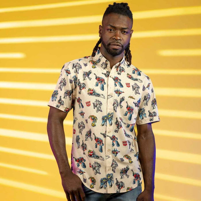 RSVLTS Transformers Short Sleeve Shirt Transformers "Robots Ink Disguise" – KUNUFLEX Short Sleeve Shirt