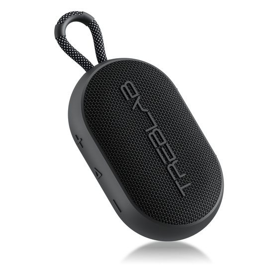 TREBLAB HD-Go - Ultra Portable Hand Held Speaker with Clip, 16H Playtime | 7W Power with Bass, IPX7 Waterproof, Built-in Mic, Compact & Lightweight, USB-C Charging — Small Speaker Bluetooth Wireless