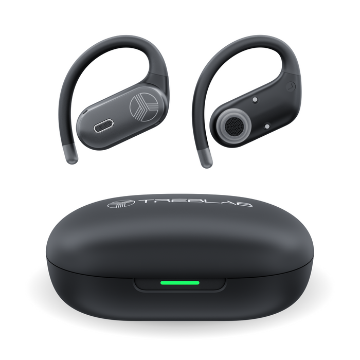 TREBLAB X-Smart Wireless Earbuds with Translation & AI Assistant | 144-language real-time translator, 4 mics, IPX5, earhook secure fit, 8.5H battery, BT 5.4, gaming mode