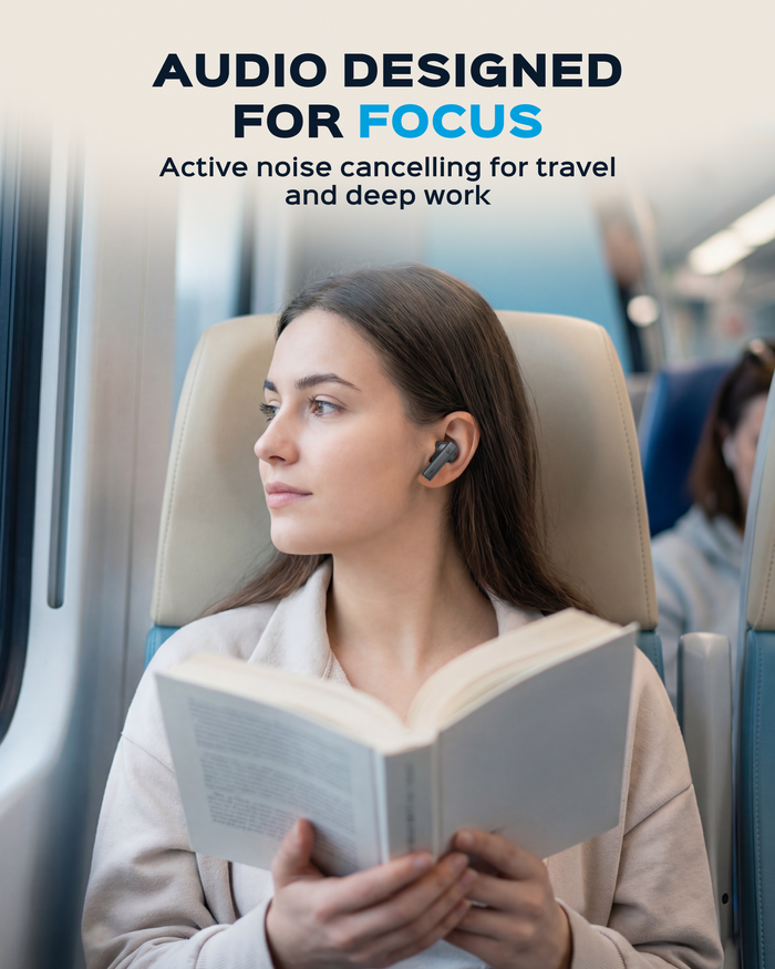 TREBLAB X8 True Wireless Earbuds - Active Noise Cancelling, Bluetooth 5.4 | IPX5 Waterproof, 40H Playtime, Dual ENC Mics, Comfortable Fit for Running, Sports, Gym, Travel - Exceptional Sound Quality