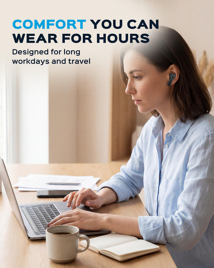 TREBLAB X8 True Wireless Earbuds - Active Noise Cancelling, Bluetooth 5.4 | IPX5 Waterproof, 40H Playtime, Dual ENC Mics, Comfortable Fit for Running, Sports, Gym, Travel - Exceptional Sound Quality
