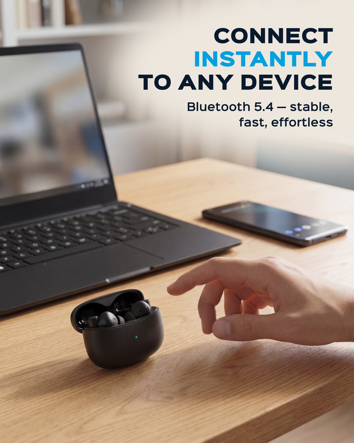 TREBLAB X8 True Wireless Earbuds - Active Noise Cancelling, Bluetooth 5.4 | IPX5 Waterproof, 40H Playtime, Dual ENC Mics, Comfortable Fit for Running, Sports, Gym, Travel - Exceptional Sound Quality