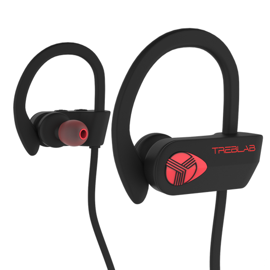 Black/Red trelab xr500 waterproof earbuds