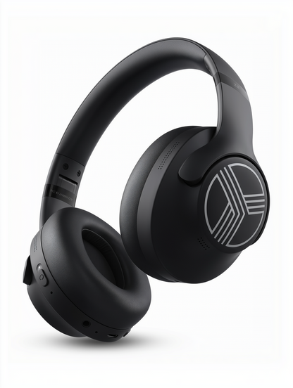 TREBLAB Z2 Wireless Over Ear Headphones Bluetooth, Hybrid ANC, 58H | IPX4 Sweatproof, Foldable with Case, Multipoint BT 5.3, Gaming Mode 65ms, 40mm Driver, 2-3H Charge Time