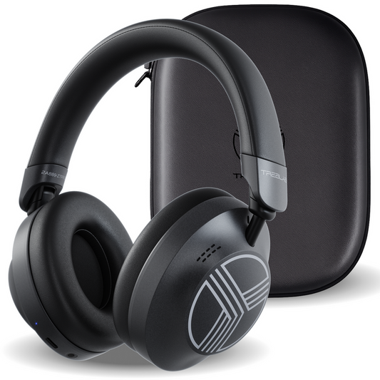 TREBLAB Z7-Pro Noise Cancelling Over Ear Headphones Wireless Bluetooth | Hybrid ANC -30dB, 38H Battery, Transparency Mode, Foldable with Case, Multipoint BT 5.3, Gaming Mode 65ms, USB-C, AUX