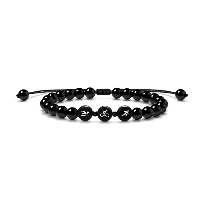 Triathlon Black ID Bracelet