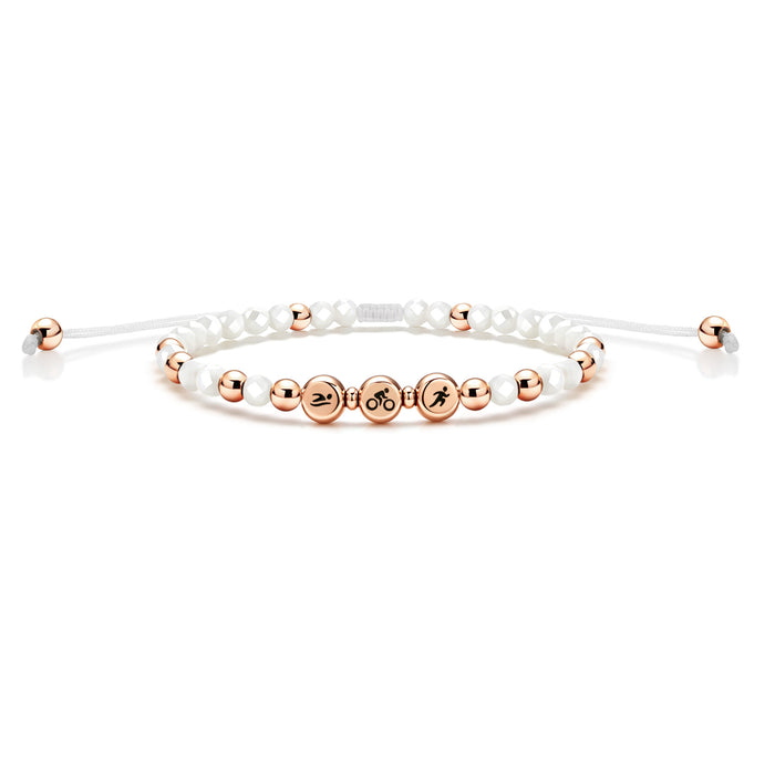 Triathlon White ID Bracelet