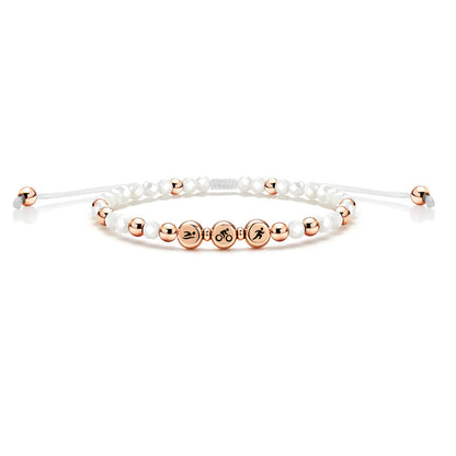 Triathlon White ID Bracelet