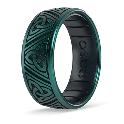 Etched Celtic Silicone Ring - Trinity Triangles