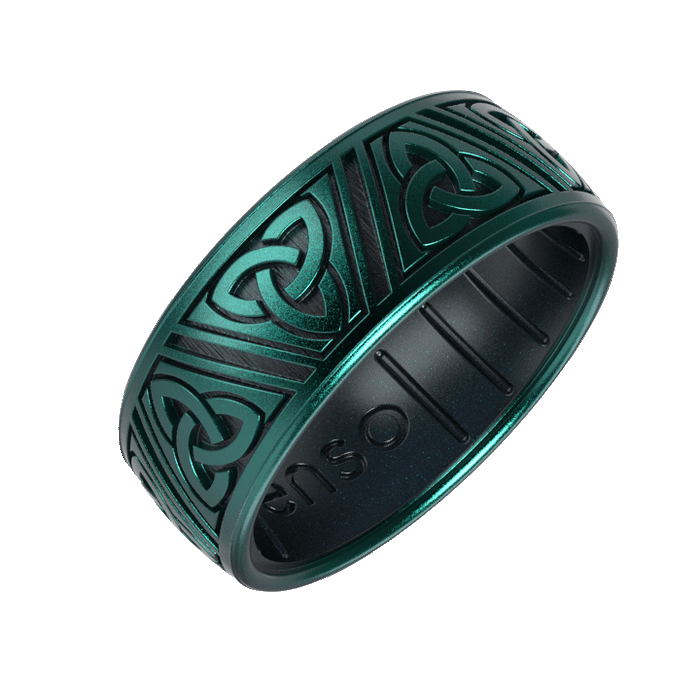 Etched Celtic Silicone Ring - Trinity Triangles
