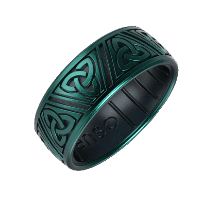 Etched Celtic Silicone Ring - Trinity Triangles