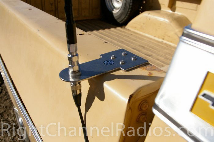 Firestik Stake Hole CB Mount Installed - Closeup