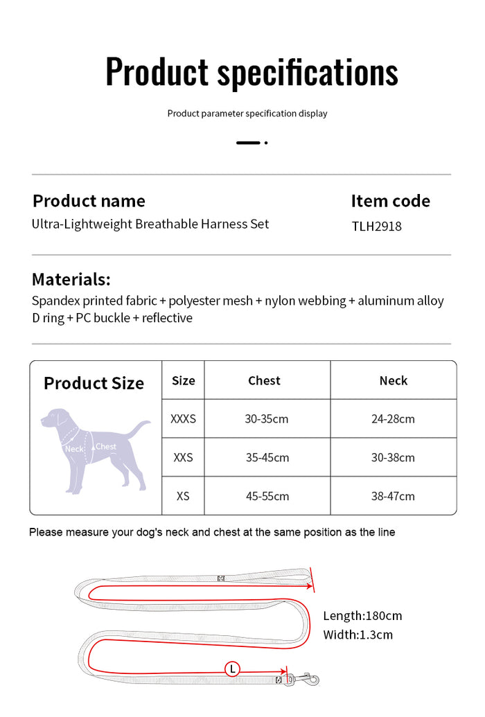 TrueLove Dog Harness and Leash Combination TLH2918 - Dog.Dog.Cat.
