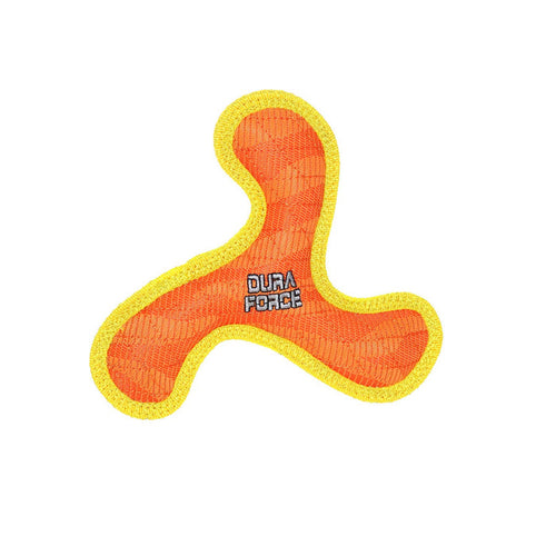 Tuffy Dog Toys - VIP Products - DuraForce Jr Boomerang - Orange, Durable, Squeaky Dog Toy - Dog.Dog.Cat.