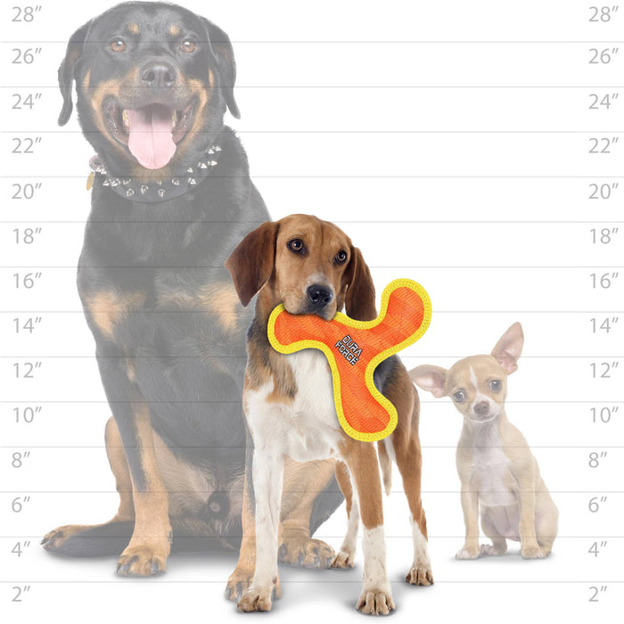 Tuffy Dog Toys - VIP Products - DuraForce Jr Boomerang - Orange, Durable, Squeaky Dog Toy - Dog.Dog.Cat.