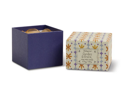 TULIP GLASS ORANGE W/PRINTED BOX-GARDEN & GROVE