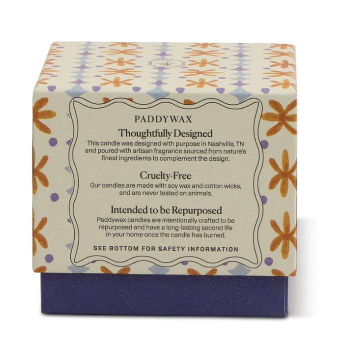 TULIP GLASS ORANGE W/PRINTED BOX-GARDEN & GROVE