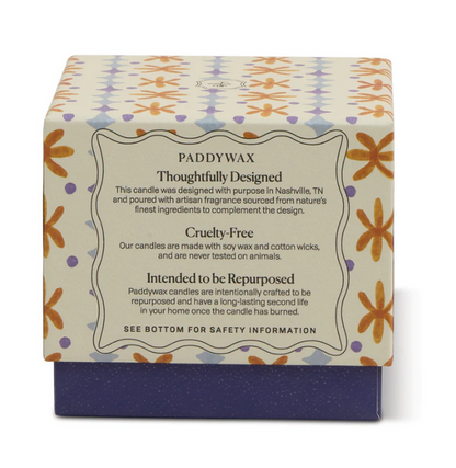 TULIP GLASS ORANGE W/PRINTED BOX-GARDEN & GROVE