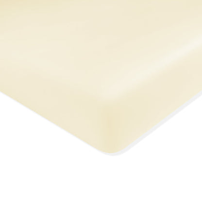 Twin Sheet in Chamomile shown on a mattress
