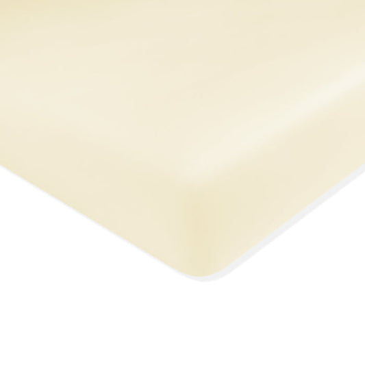 Twin Sheet in Chamomile shown on a mattress