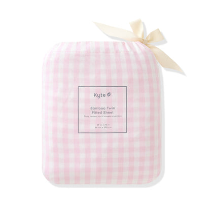 Twin Sheet in Small Sakura Stripe shown in its packaging