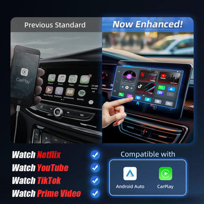 (twitter Special Offer ) Play2Video Pro Wireless CarPlay/ Android Auto 3-in-1 Adapter