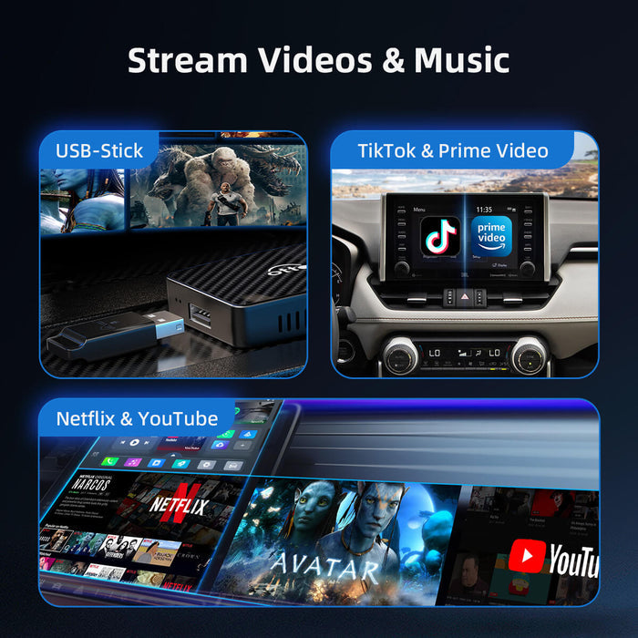 (twitter Special Offer ) Play2Video Pro Wireless CarPlay/ Android Auto 3-in-1 Adapter