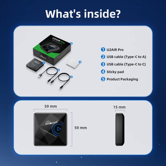 U2AIR Pro Wireless CarPlay Adapter