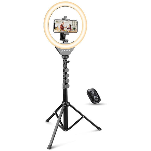 UBEESIZE 10’’ Selfie Ring Light with 62" Stand and Phone holder with Bluetooth shutter