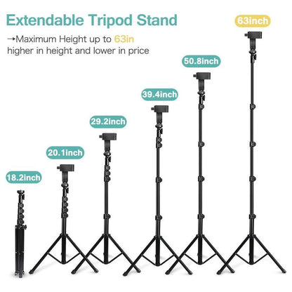 UBEESIZE 10’’ Selfie Ring Light with 62" Stand and Phone holder with Bluetooth shutter