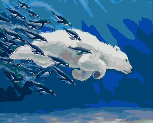 Underwater Bear Paint By Numbers Kit