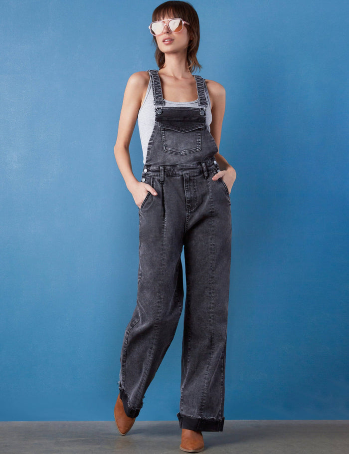 Union Wide-Leg Overalls: Storm Grey