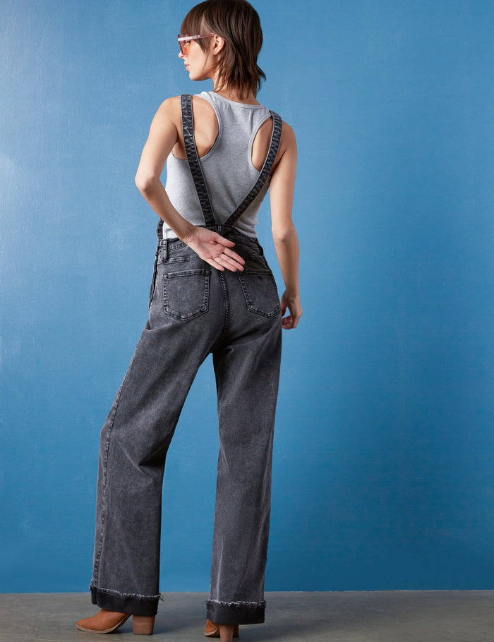 Union Wide-Leg Overalls: Storm Grey