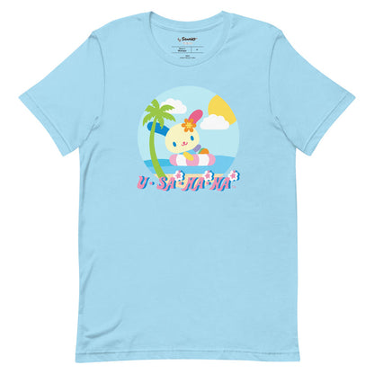 U*SA*HA*NA Beach Day Tee Apparel Printful Ocean Blue S